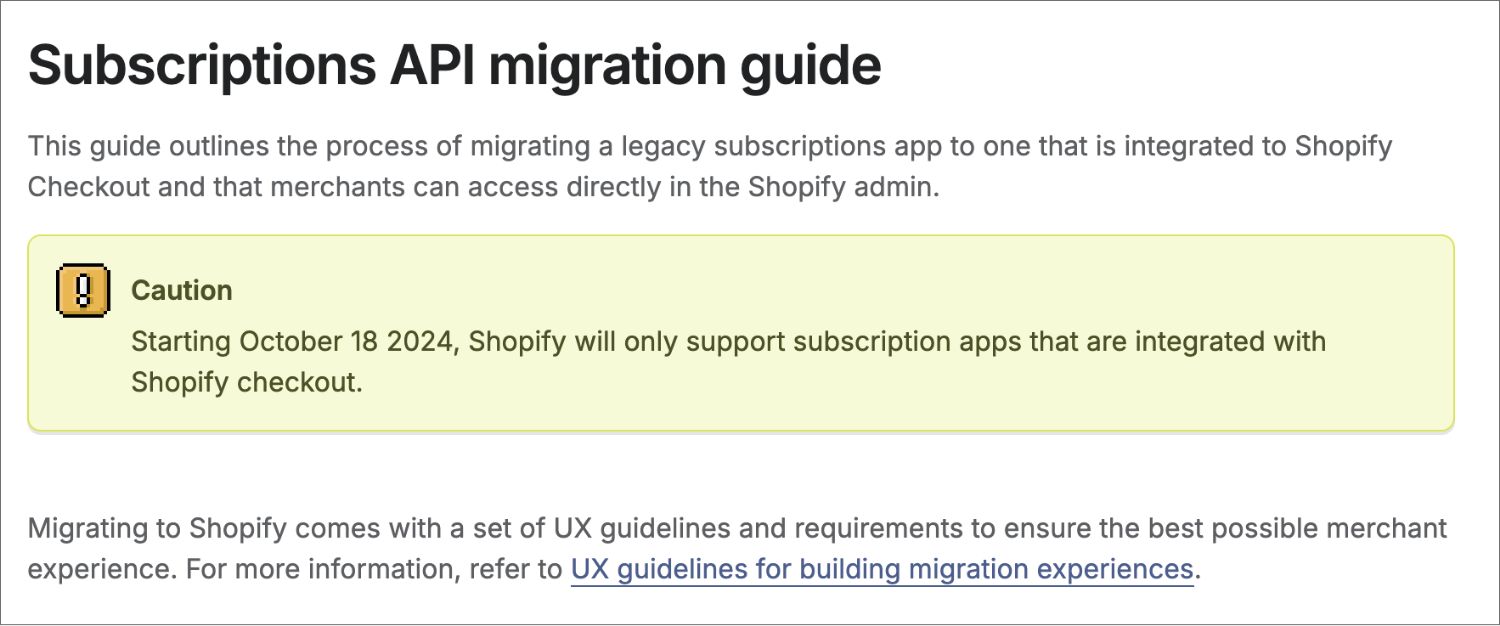 Shopify subscriptionAPI